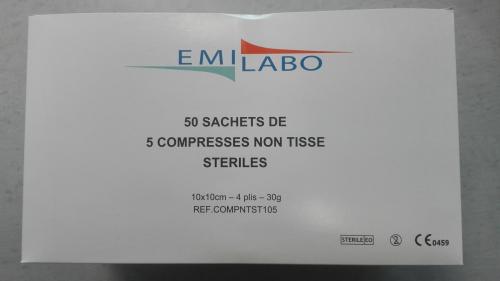 COMPRESSES NON TISSE STERILES  10X10 cm