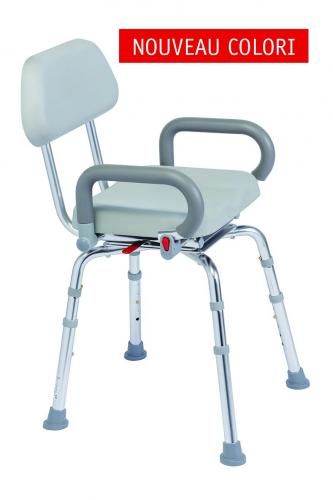 SIEGE DE DOUCHE PIVOTANT GRIS SWING