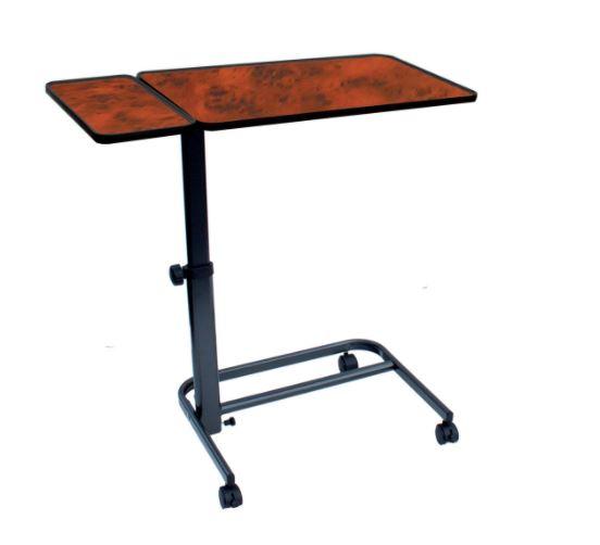 TABLE DE LIT RONCE DE NOYER AVEC TABLETTE